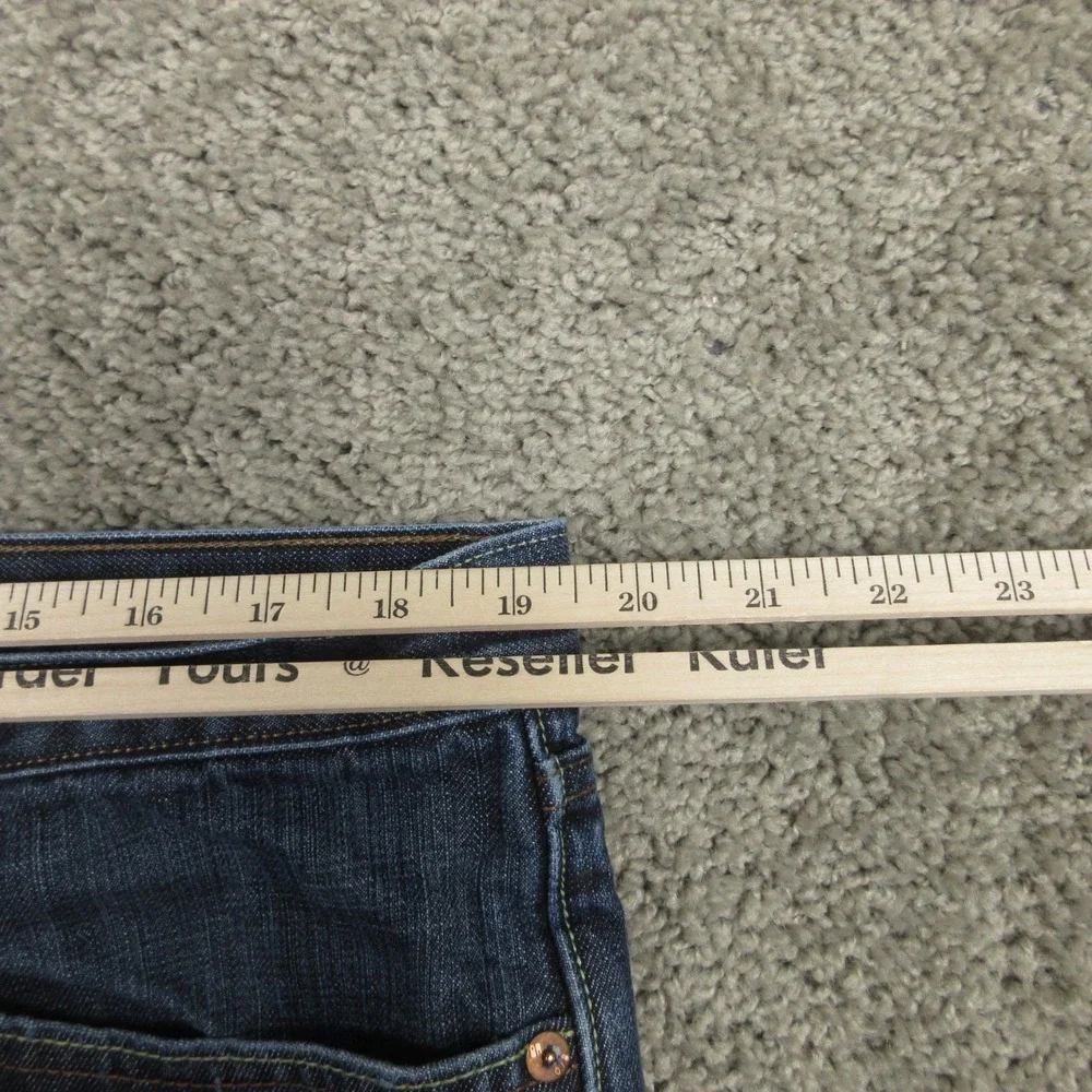 Banana Republic Jeans Mens 38x32 Blue Regular Straight Faded Whisker Denim Pants